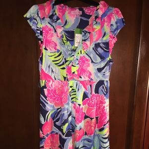 NWT Lilly Pulitzer $250 Clare Silk Crepe Dress